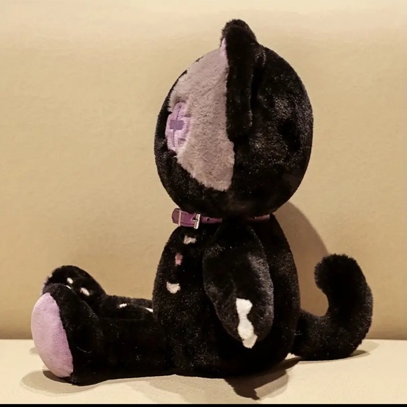 {NEW} Cute Skeleton Cat Doll Plush Toy Black - Picture 2 of 6